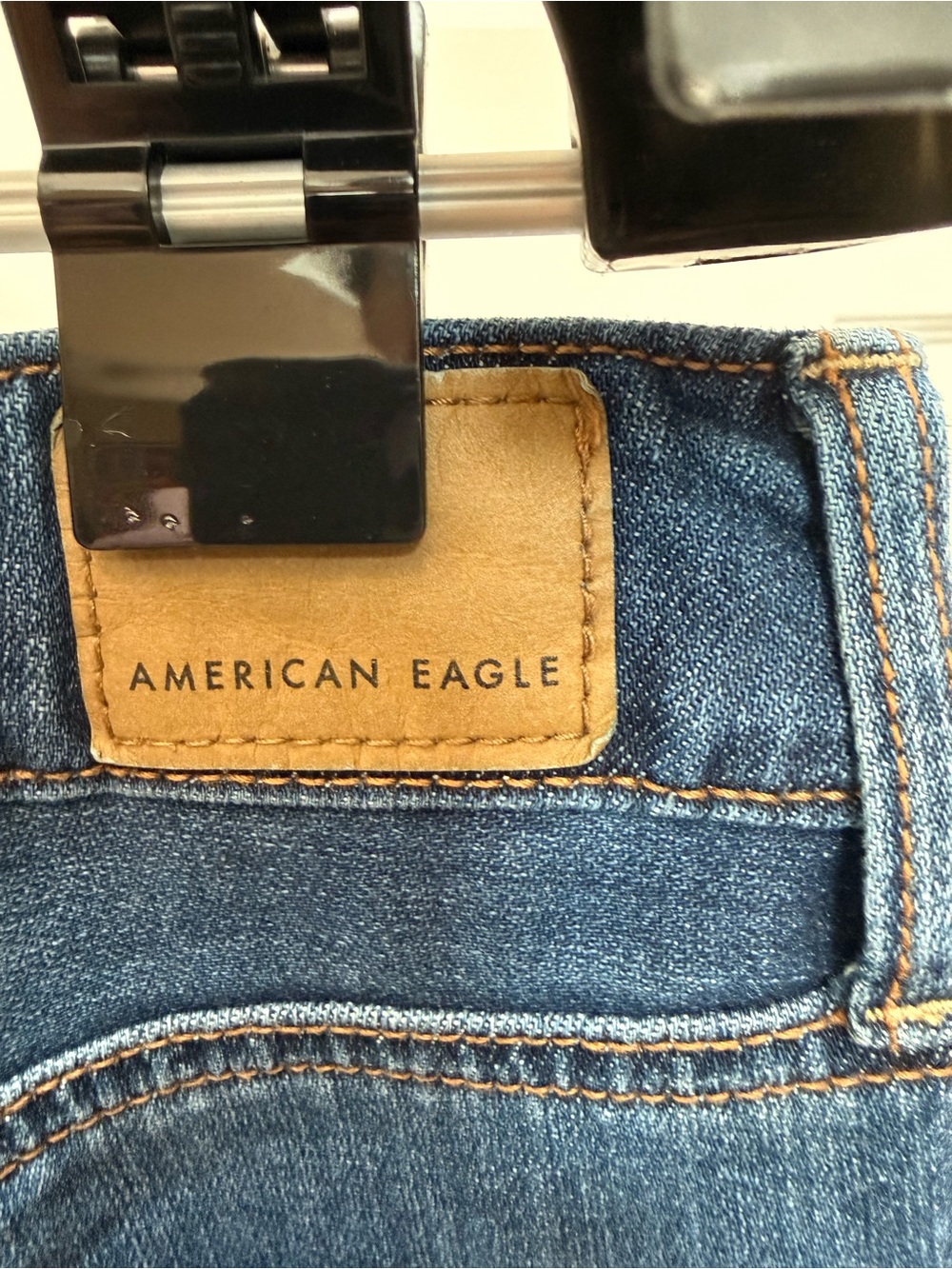 American Eagle Outfitters Women’s Dark Blue Boyfriend Jeans 14 LONG - Picture 9 of 13